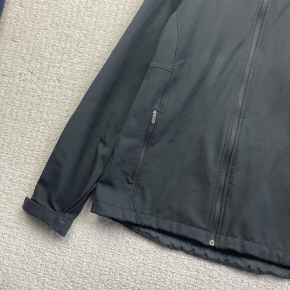 Columbia Omni Shield Softshell Jacket Wom M Black Full Zip Hooded Hike Read* - Picture 3 of 16
